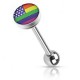 Piercing langue logo 41 - Drapeau gay-pride USA