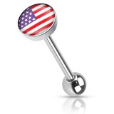 Piercing langue logo 40 - Drapeau Américain