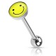 Piercing langue logo 38 - Smiley jaune