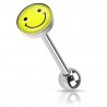 Piercing langue logo 38 - Smiley jaune