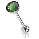 Piercing langue logo 31 - Trèfle à quatre feuilles