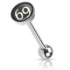 Piercing langue logo 28 - 69 sur fond noir