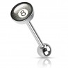 Piercing langue logo 27 - Boule de billard 8