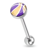 Piercing langue 03 - Basket lilas et orange