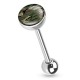 Piercing langue logo camouflage marron