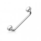 Piercing langue snake-eyes 02 - Angle 90 disque plat gris