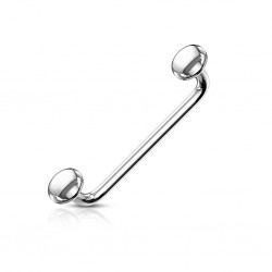 Piercing langue snake-eyes 02 - Angle 90 disque plat gris