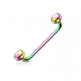 Piercing langue snake-eyes 02 - Angle 90 disque plat rainbow
