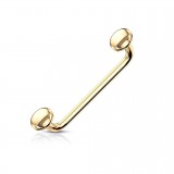 Piercing langue snake-eyes 02 - Angle 90 disque plat jaune