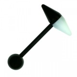 Piercing langue coquine 21 - Flexible pilule pointue noire