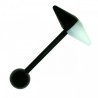 Piercing langue coquine 21 - Flexible pilule pointue noire