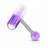 Piercing langue coquine 09 - Pilule acrylique lilas
