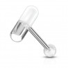 Piercing langue coquine 09 - Pilule acrylique transparent