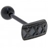Piercing pour langue PVD 16 - XXX noir
