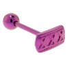 Piercing pour langue PVD 16 - XXX lilas