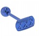 Piercing pour langue PVD 16 - XXX bleu