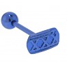Piercing pour langue PVD 16 - XXX bleu