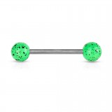Piercing de langue UV 94 - Fossile vert-pomme