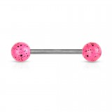 Piercing de langue UV 94 - Fossile rose