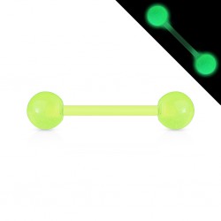 Piercing langue acry 18 - Flexible fluorescent vert-pomme