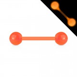 Piercing langue acry 18 - Flexible fluorescent orange