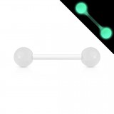 Piercing langue acry 18 - Flexible fluorescent transparent