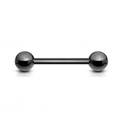 Piercing pour langue PVD 01 - Noir boules