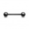Piercing pour langue PVD 01 - Noir boules