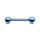 Piercing pour langue PVD 01 - Bleu boules