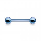 Piercing pour langue PVD 01 - Bleu boules