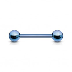 Piercing pour langue PVD 01 - Bleu boules