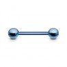 Piercing pour langue PVD 01 - Bleu boules