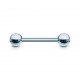 Piercing pour langue PVD 01 - Bleu-clair boules