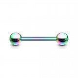 Piercing pour langue PVD 01 - Rainbow boules