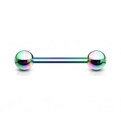 Piercing pour langue PVD 01 - Rainbow boules