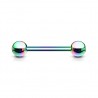 Piercing pour langue PVD 01 - Rainbow boules