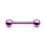 Piercing pour langue PVD 01 - Lilas boules