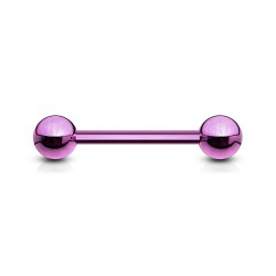 Piercing pour langue PVD 01 - Lilas boules