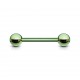 Piercing pour langue PVD 01 - Vert-pomme boules