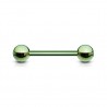 Piercing pour langue PVD 01 - Vert-pomme boules