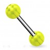 Piercing de langue UV 06 - Checker jaune