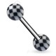 Piercing de langue UV 06 - Checker noir