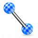 Piercing de langue UV 06 - Checker bleu