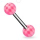 Piercing de langue UV 06 - Checker rose