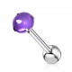 Piercing langue 127 - Gem murano lilas