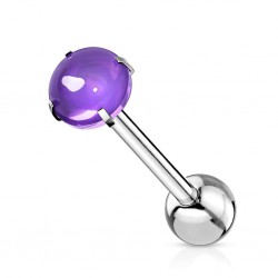 Piercing langue 127 - Gem murano lilas