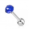 Piercing langue 127 - Gem murano bleu