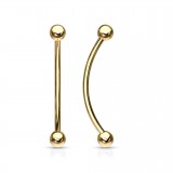 Piercing langue snake-eyes 03 - Boules jaunes
