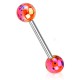 Piercing de langue UV 95 - Luisant tacheté orange