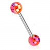 Piercing de langue UV 95 - Luisant tacheté orange